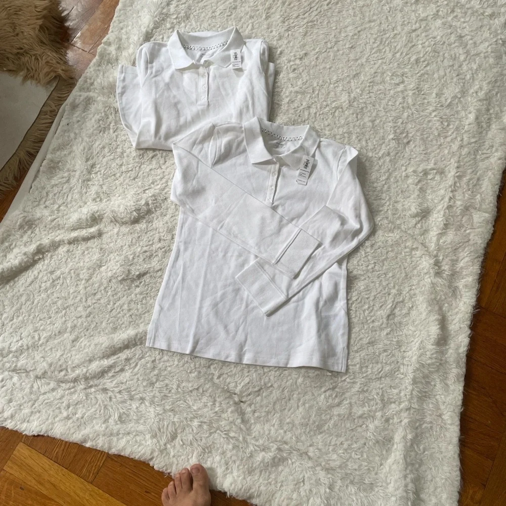 Old Navy Kids White Polo Shirts bundle 2 pieces